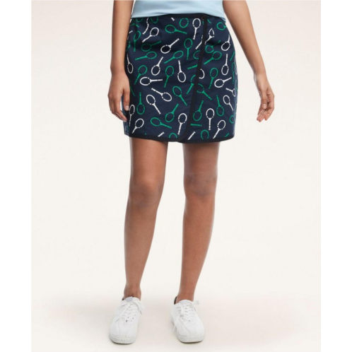 Brooksbrothers Reversible Print-Embroidered Tennis Skirt