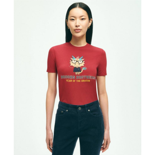 Brooksbrothers Womens Cotton Lunar New Year Graphic T-Shirt