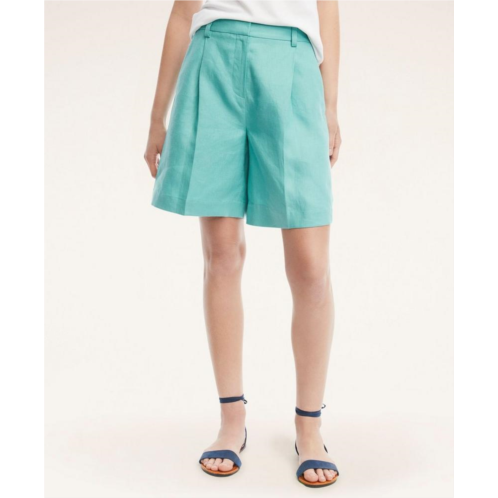 Brooksbrothers Linen Pleated Shorts