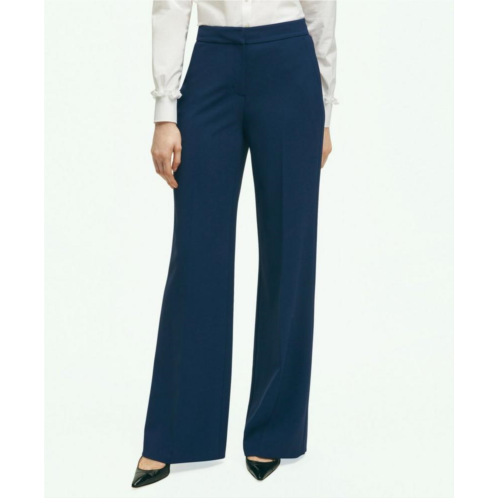 Brooksbrothers Fine Twill Crepe Wide-Leg Trousers