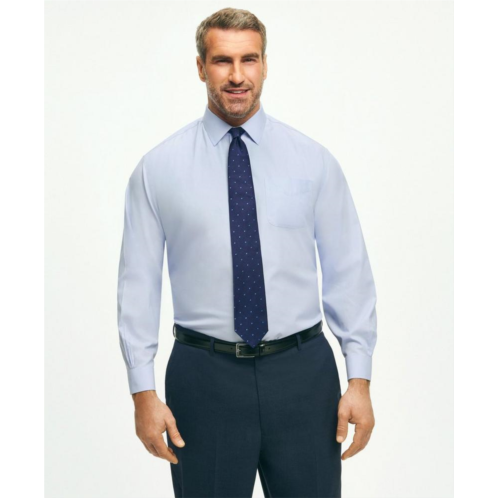 Brooksbrothers Stretch Big & Tall Dress Shirt, Non-Iron Pinpoint Spread Collar