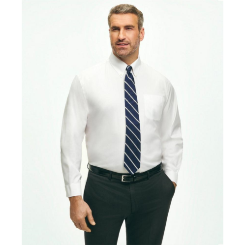 Brooksbrothers Stretch Big & Tall Dress Shirt, Non-Iron Pinpoint Button-Down Collar