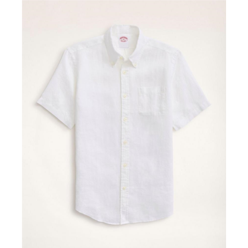 Brooksbrothers Big & Tall Sport Shirt, Short-Sleeve Irish Linen