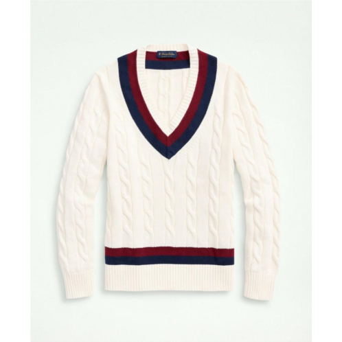 Brooksbrothers Big & Tall Supima Cotton Cable Tennis Sweater