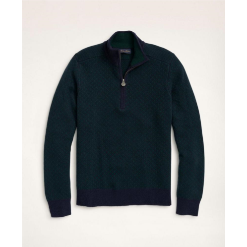 Brooksbrothers Big & Tall Wool Nordic Half-Zip Sweater