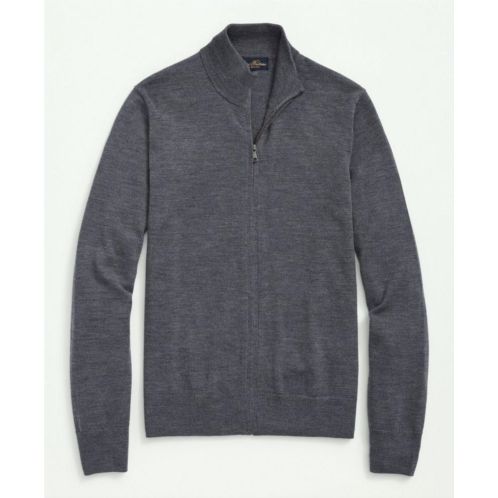 Brooksbrothers Big & Tall Fine Merino Wool Full Zip Sweater