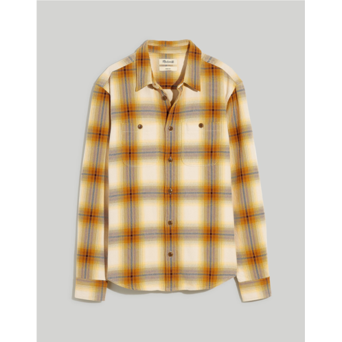 Madewell Twill Easy Long-Sleeve Shirt in Peterson Plaid
