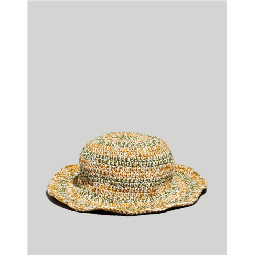 Madewell Corridor Striped Crochet Bucket Hat