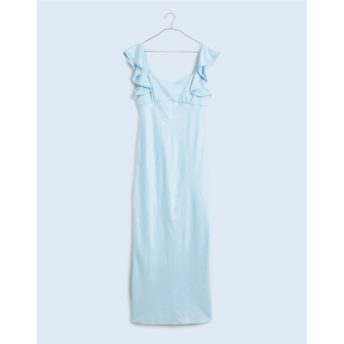 Madewell Flutter-Sleeve Maxi Slip Dress