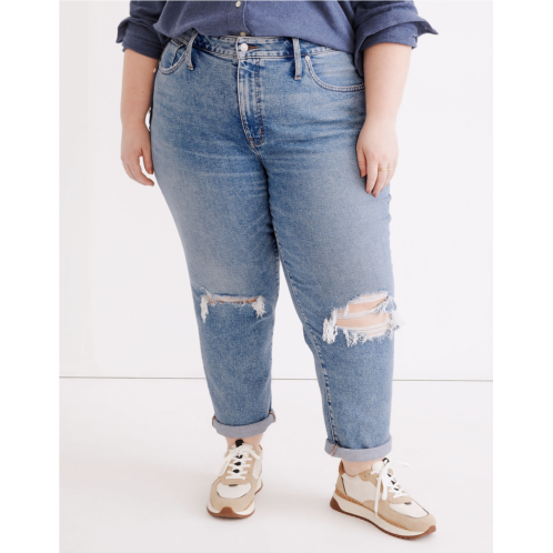 Madewell The Plus Girljean in Cadell Wash: Ripped Edition