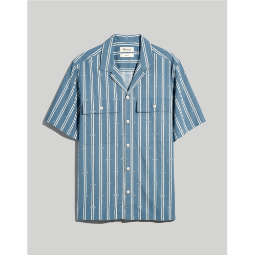 Madewell Boxy Short-Sleeve Shirt in Wave Print