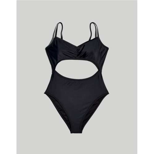Madewell Cinched Cutout One-Piece Swimsuit