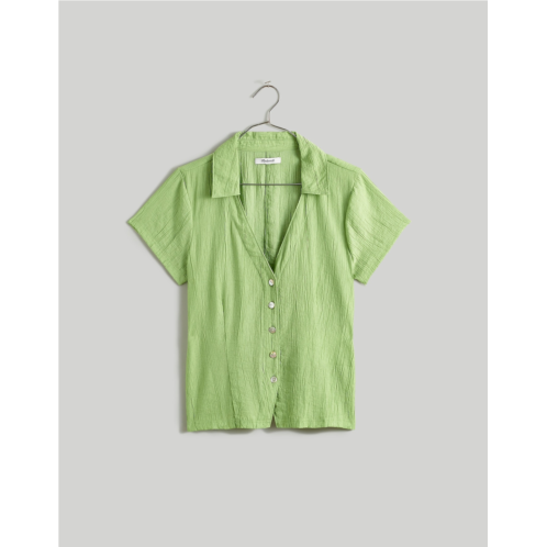 Madewell Notched V-Neck Button-Up Top