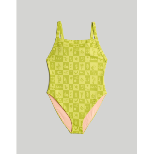 Madewell Square-Neck One-Piece Swimsuit