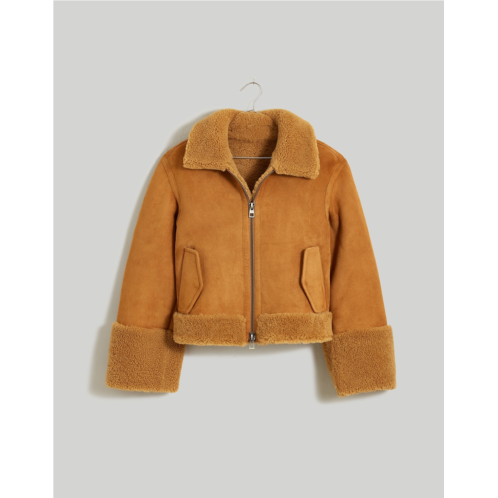 Madewell Shearling Zip-Front Jacket