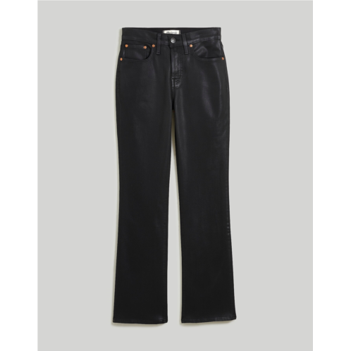 Madewell Kick Out Crop Jeans in True Black Wash: Coated Edition