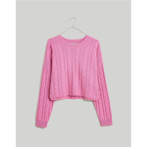 Madewell (Re)sourced Cashmere Cable-Knit Crop Sweater