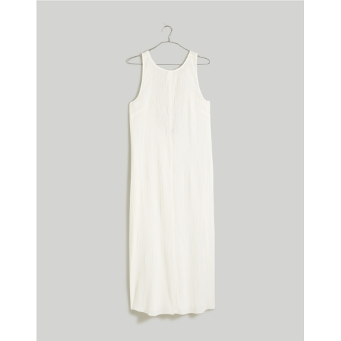Madewell Open-Back Midi Cover-Up Dress in Crinkle Cotton