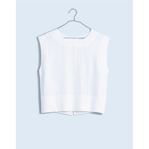Madewell Bateau-Neck Tank in 100% Linen