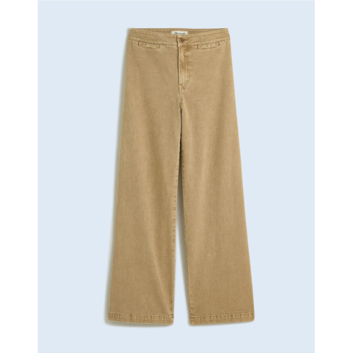 Madewell The Plus Curvy Emmett Wide-Leg Crop Pant in Garment Dye: Welt Pocket Edition