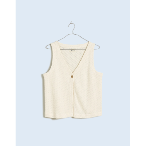 Madewell Pointelle Single-Button Vest