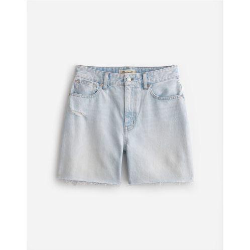 Madewell The Curvy 90s Mid-Length Jean Short in Pearlman Wash