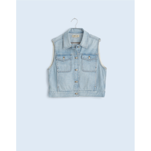 Madewell Denim Oversized Boxy Vest in Fitzgerald Wash