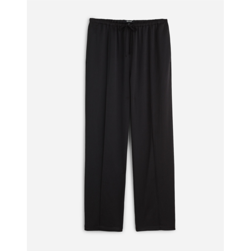Madewell Pintucked Slim Pull-On Pants in Satin