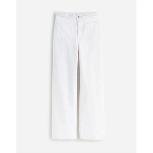 Madewell x Lisa Says Gah! The Perfect Vintage Wide-Leg Crop Jean in Eyelet White