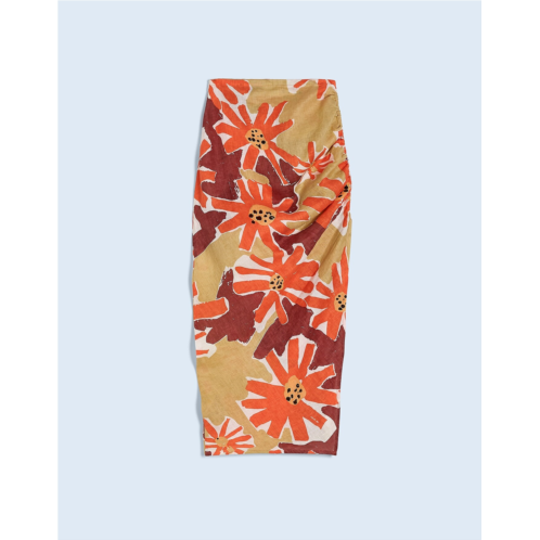 Madewell Zulu & Zephyr Wildflower Linen Midi Skirt