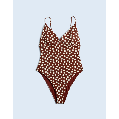 Madewell Zulu & Zephyr Currant Spot One-Piece Swimsuit