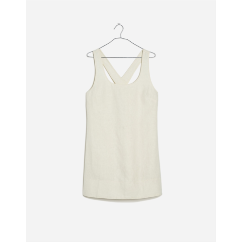 Madewell Cross-Back A-Line Mini Dress in Linen