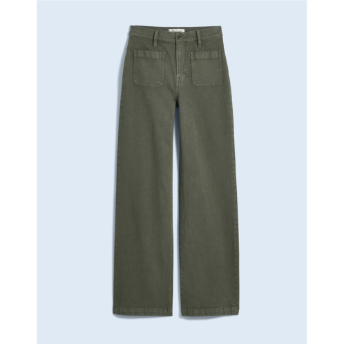 Madewell The Emmett Wide-Leg Full-Length Pant in Garment Dye: Patch Pocket Edition