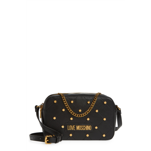 LOVE MOSCHINO Borsa Nero Faux Leather Crossbody Bag