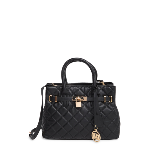 Badgley Mischka Collection Diamond Quilt Faux Leather Tote Bag