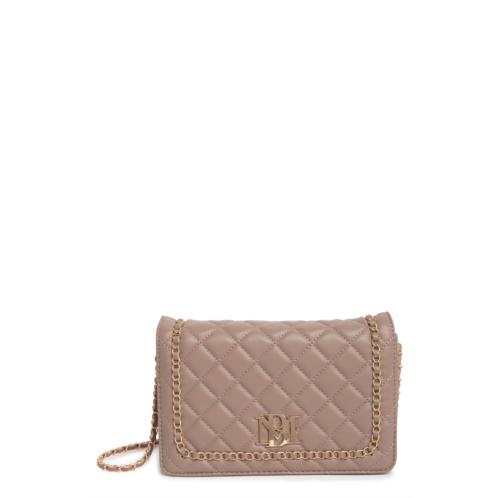 Badgley Mischka Collection Chain Quilt Faux Leather Crossbody Bag