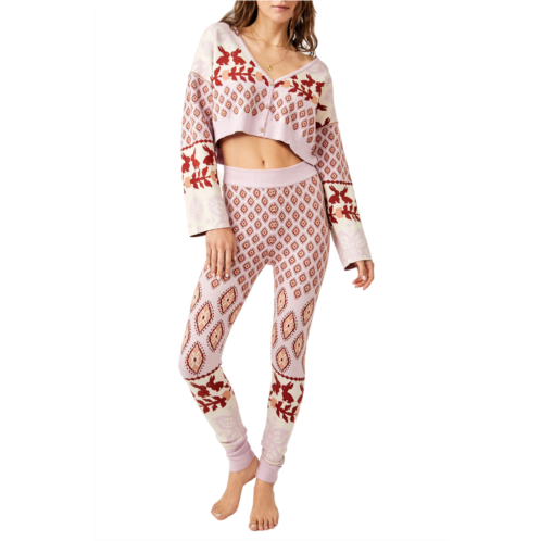 Free People Snow Bunny Crop Top Pajamas