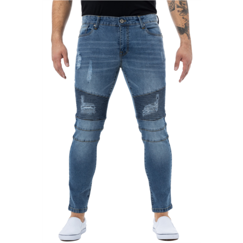 XRAY Rawx Distressed Moto Skinny Fit Jeans - 30-32 Inseam