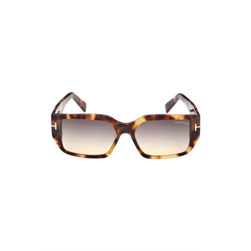 TOM FORD Andres 56mm Square Sunglasses