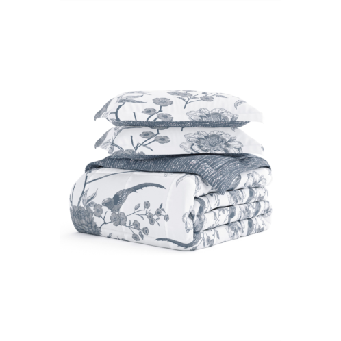 HOME SPUN Premium Down Alternative Molly Botanicals Reversible Comforter Set