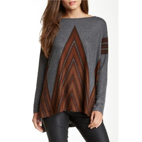GO COUTURE Printed Dolman Sleeve Sweater