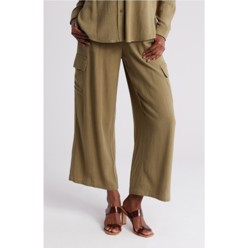 Adrianna Papell Pull-On Wide Leg Cargo Pants