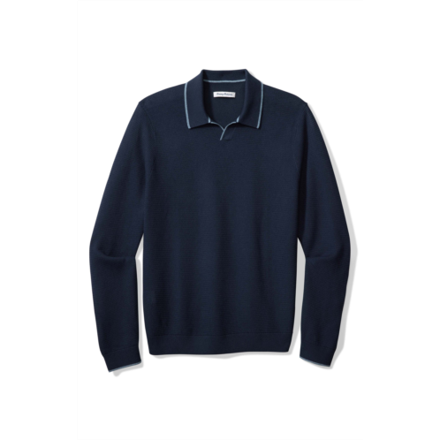 Tommy Bahama Textured Stitch Long Sleeve Polo