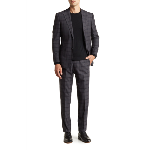 English Laundry Trim Fit Windowpane Two-Button Suit