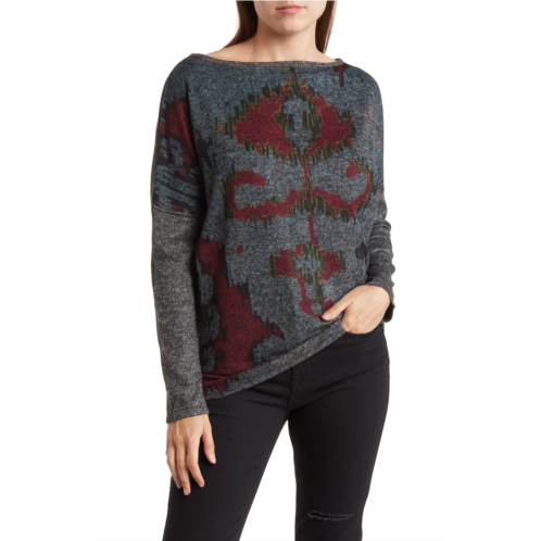 GO COUTURE Boatneck Pullover Sweater