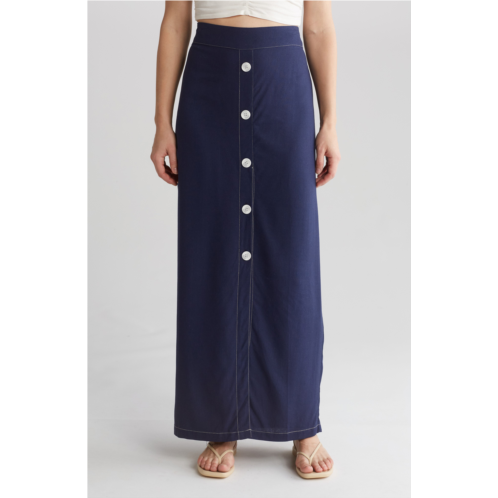 BY DESIGN Abby Button Front Maxi Skirt