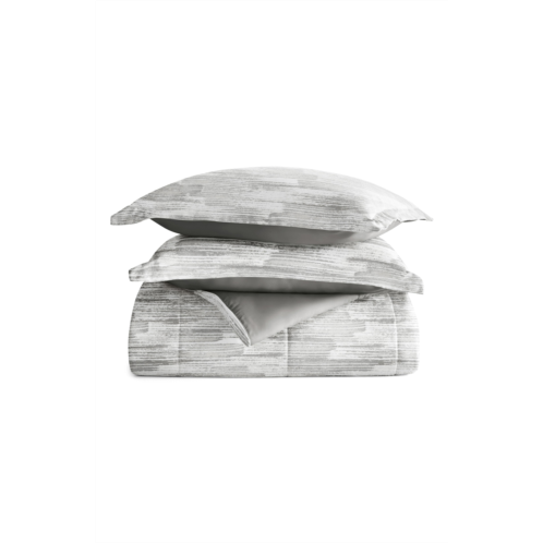 IENJOY HOME Textured Stripe Reversible 3-Piece Comforter Set