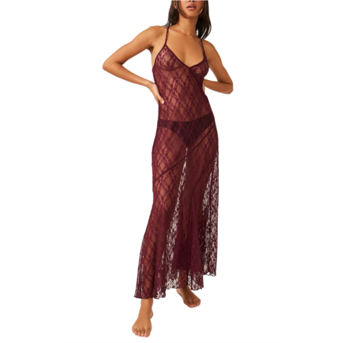 Free People A Little Lace Sheer Nightgown