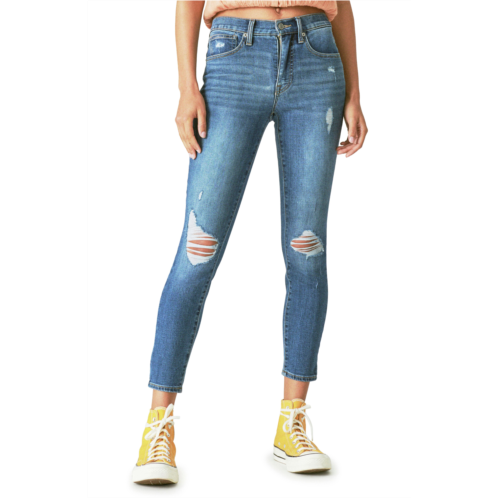 Lucky Brand Bridgette Distressed High Waist Ankle Crop Skinny Jeans