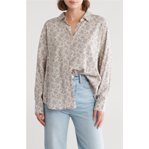 Splendid Versailles Floral Cotton Blend Button-Up Shirt